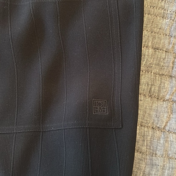 {Toteme} Woven Stripe Drawstring Trousers - Picture 8 of 9